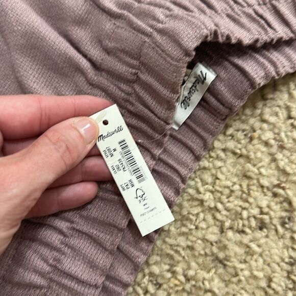 NWT Madewell Breezewoven Pull-On High-Rise Straight Pants Mauve Shadow - Picture 3 of 6